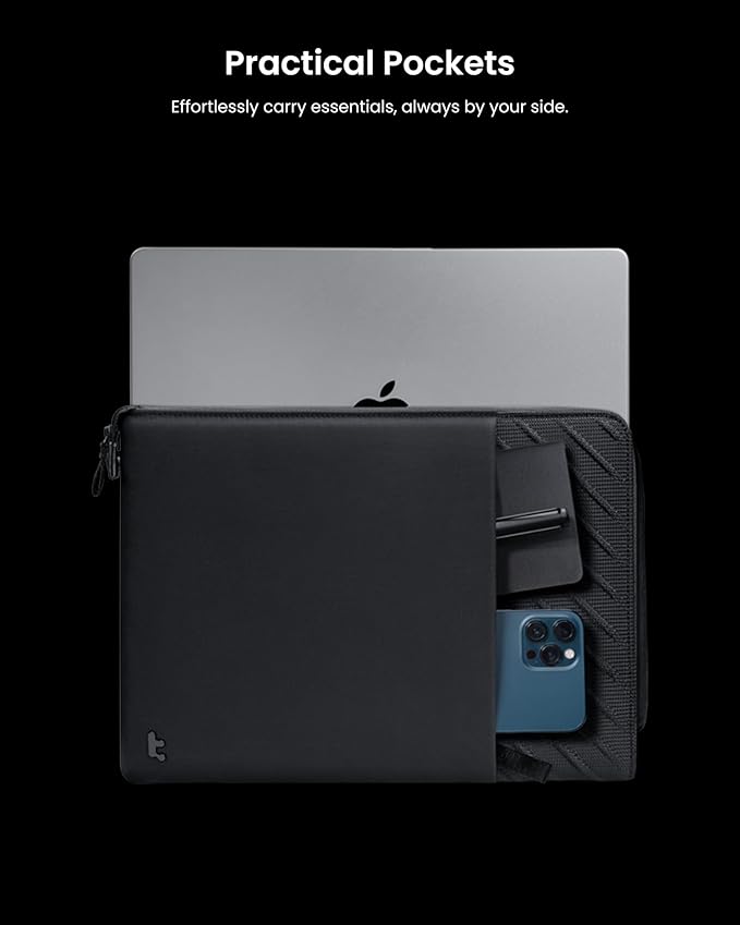 tomtoc Laptop Sleeve for 16-inch MacBook Pro M4/M3/M2/M1 Pro/Max A3403 A3186 A2991 A2780 A2485 2024, Water-Resistant Slim Protective Laptop Case for Dell XPS 16 Laptop, Minimalist Design, Voyage-A10