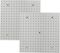 Pegboard Smith 16x16 inch Wall Organizer Pegboard Panels, Gray Metal Pegboard for Tool Storage, Workbench Tools Organization Peg Board (2 PCS, Grey)