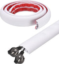 HARFINGTON 4ft Cord Cover Floor W0.6 x H0.33 Inner Channel PVC Hide Extension Cable Floor Wire Hider Wire Covers Protector for Prevent Cable Trips Cables Management, White