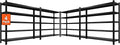 60" W Garage Shelving Heavy Duty Metal Shelving 3000LBS Storage Shelves Adjustable 5 Tier Metal Shelves for Storage Industrial Shelves for Garage, Warehouse, 24.2" D x 60'' W x 72'' H, 4 Pcs