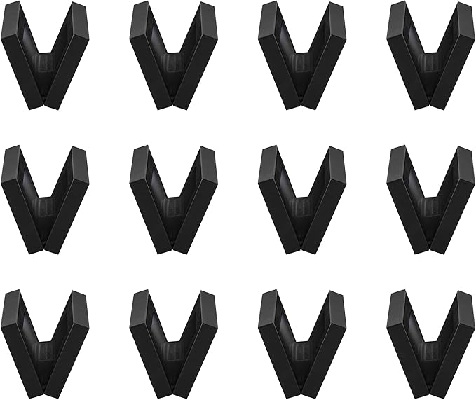 Allure - Bulk Case Of 12, Slim Ring Box With LED Light, Square Shaped Elegant Flat Diamond Ring Case, Small, Black Velvet Interior Jewelry Display Gift Box For Unique Proposal, Engagement Or Wedding