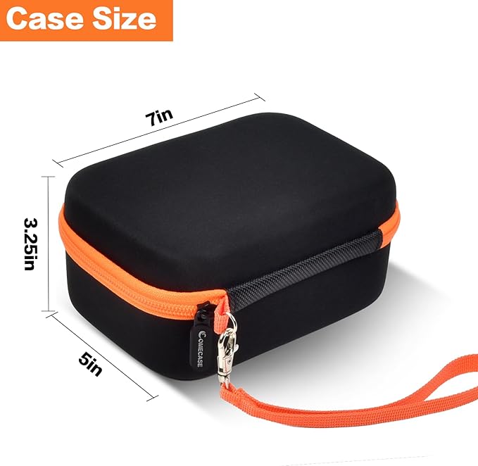 Comecase USB Flash Drive Case, Thumb Drive, Memory Card SD SDXC SDHC Card Holder Organizer, Electronic Accessories Storage Bag for SanDisk/SamData/Samsung/TOPESEL/PNY (Orange Inside, Large)