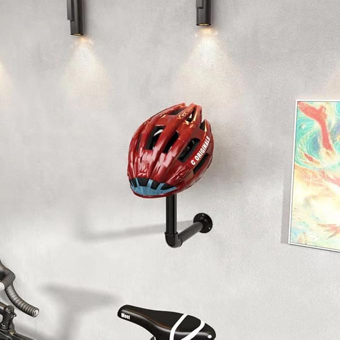 Motorcycle Helmet Holder,Helmet Holder Wall Mount Easy Storage for Motorcycle Helmets,Hats, Baseball and Rugby Helmets