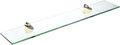 Spancraft Glass H-4.75x30-Brass Heron Glass Shelf, Brass, 4.75" x 30"