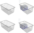 16inch Upright Freezer Organizer Baskets for 13-14,16-21 cu.ft Standup Freezer, Settle freezer chaos and reduce food waste effectively, Durable, Fully Use Space, Improve Air Circulate, Black, Pack 4