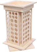 Rotating Essential Oil Rack, 104 Holes Cosmetic Display Cases, Wooden Essential Oil Bottle Storage Organizer,, Multi Layer Countertop Holder for Beauty Store, Bedroom, Store, Exhibition