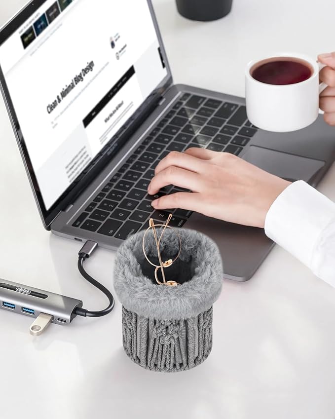 Glasses Holder,Anti-scratch Plush Lined Eyeglass Holder Stand for Nightstand Desk Storage Organizer