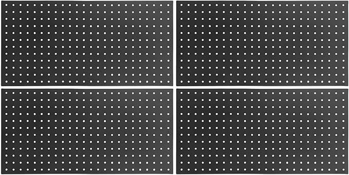 Keenso Pegboard Accessories, Metal Wall Panels Set with Hooks and Bins, Customizable Tool Storage System for Garage and Workbench