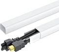 Yecaye 142in Wall Cord Hider for 2-3 Cords, On-Wall Cord Cover Channel, Cable Concealer, Cable Cover Cords Management for Home Office, W0.94in H0.47in, White