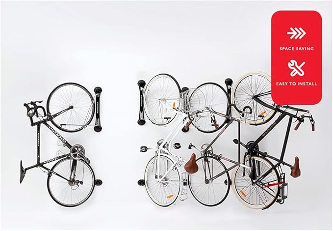 Steadyrack Bike Rack - Easy Lift Swivel Bike Wall Mount, Vertical Storage Solution for Bicycles with Fenders or Mudguards, Garage Bicycle Rack Wall Mount for Home