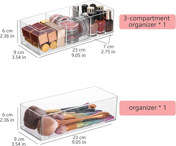 Acrylic Organizer 4-piece Makeup Organizer Countertop For Drawers Organizer Storage Bathroom Organizers And Storage Is A Good Choice For Desktop Finishing (4)