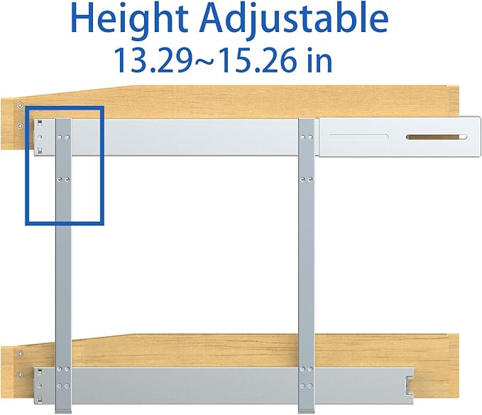 2 Tier Pull Out Cabinet Organizer, 17"W x 21"D Solid Wood Heavy-Duty Base Bottom Assembly Slide out Drawer Shel Cabinet Organization for Kitchen, Pantry, Bathroom