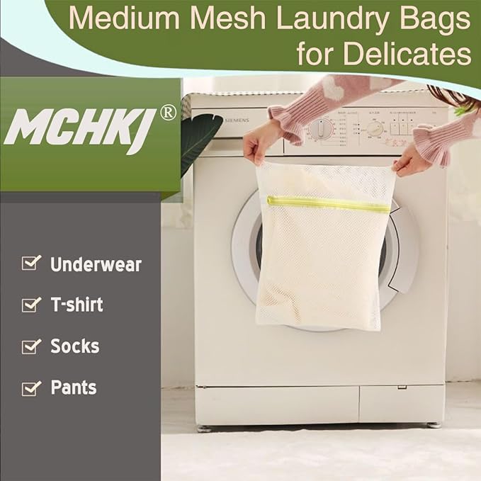 10 Pcs Laundry Bags Mesh Wash Bags, Premium Durable Double-Layer Honeycomb Mesh Laundry Bags for Delicates 12 x 16 Inches