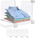 Sorbus 4 Acrylic Shelf Dividers for Shelves, Great Organizer for Clothes, Linens, Purse Separators, Versatile for Closets, Kitchen Cabinets, Bedroom (4-Pack)
