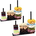 SMUK 2Packs 3-Tiers Acrylic Scrunchie Holder Organizer, Black Hair Tie Holder Stand for Women Teen Girls Scrunchie Storage Scrunchy Hair Accessories Organizer
