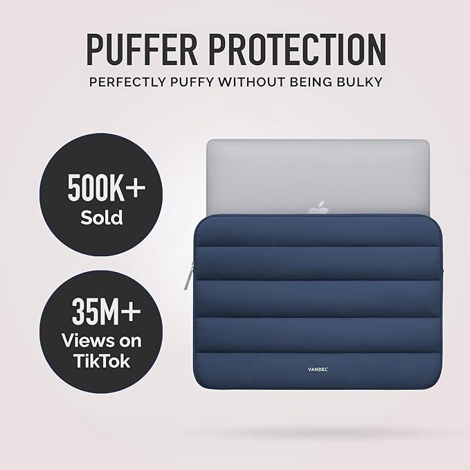 Vandel The Original Puffy Laptop Sleeve Case, 13-14 inch Laptop Sleeve Bag, Laptop Case 13.3 Inch, Compatible with MacBook Air 13/14, iPad 12.9, HP Dell ASUS, Computer Bag Cover
