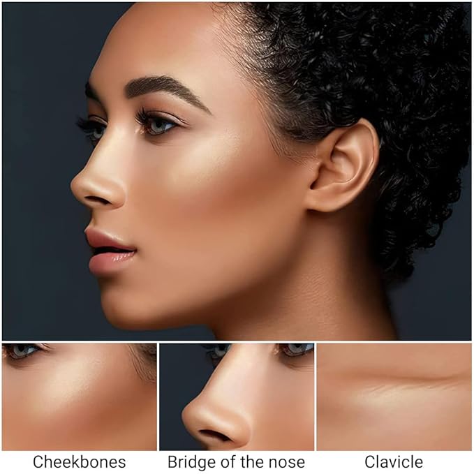 evpct 4 Colors Contour Stick Makeup Set Concealer Stick Cream Contouring Contour Palette Makeup Kit for Beginners Nose Bronzer Stick Liquid Contour Face Highlighter Makeup contorno maquillaje 01+02