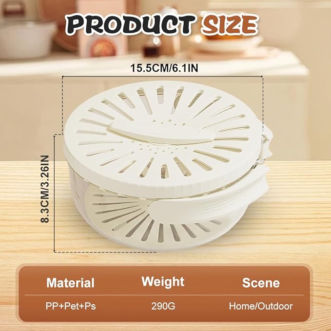 Multi-Functional Fruit and Vegetable Washing Bowl, Fruit Strainer Container with Lid, 2 In 1 Sealed Drainer Basket, Drainer and Freshness Basket, Kitchen Tool with Foldable Handle (Brown 2pcs)