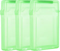 PATIKIL 4.5" x 3.2" Hard Drive Disk Case, 3Pcs Plastic Hard Disk Storage Box Portable Anti-Static Case for 2.5" External SSD HDD, Green