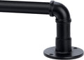 Industrial Curtain Rod, 1 Inch, Black, Rustic, 30-120" with Brackets, Wall/Ceiling Mount, High Carbon Steel, Glossy Black Steel Finish