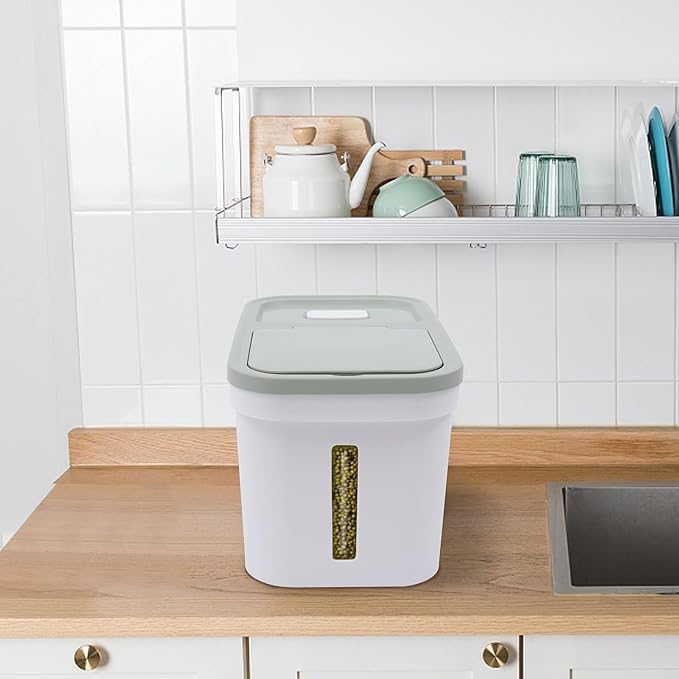 Large Storage Container 22lbs Rice Dispenser Large Rice Cereal Storage Flour Container, Rice Dispenser, Airtight Container For Food