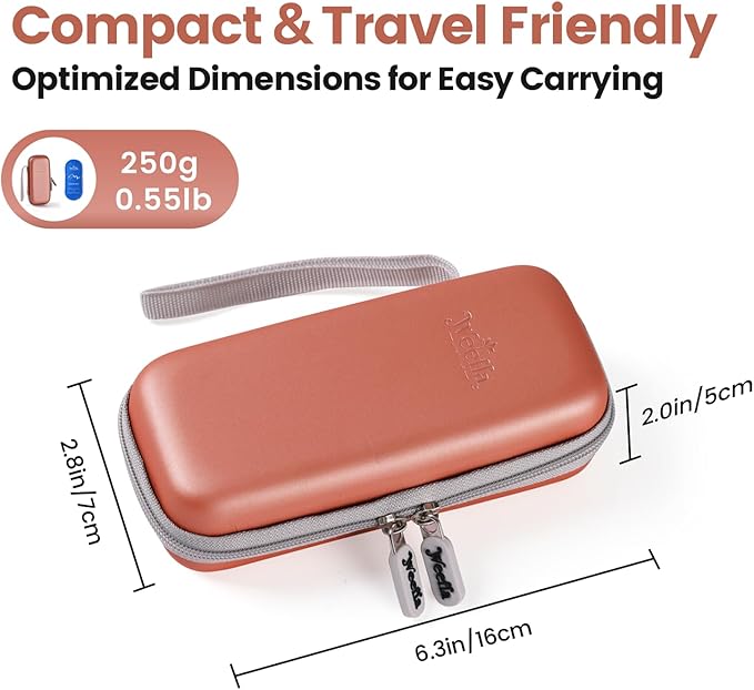 Hard Shell Insulated Cooler Travel Case for 1 Ozempic or Wegovy Injector Pen & Needles, TSA Approved Cold Pack, Easy to Clean, Compact Syringe Box Holder for Trip & Daily Use (Gray)
