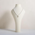 GemeShou Beige necklace hanger jewelry organizer, Velvet jewelry display stand necklace holder, jewelry mannequin bust for boutique store【Beige-Medium height 11.8 inch】
