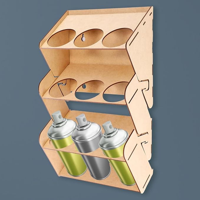 Generic Spray Can Holder Storage Rack Workspace Premium Professional Wood Wall Mount Garage Organiser Shop Paint Bottle Organizer
