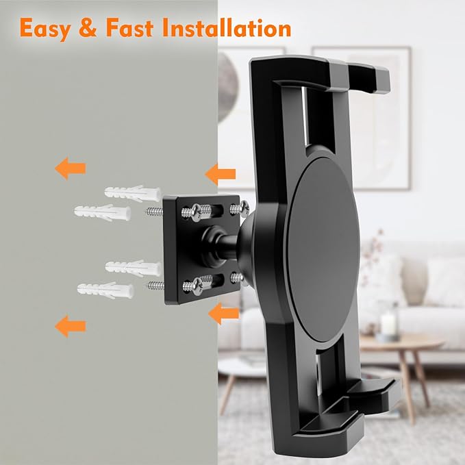 DYAUS 360° Rotating Skateboard Wall Mount, Extending Skateboard Wall Hanger, Universal Skate Board Wall Mounts Display, Space-Saving Longboard Deck Holder, Floating Skateboard Rack, Black