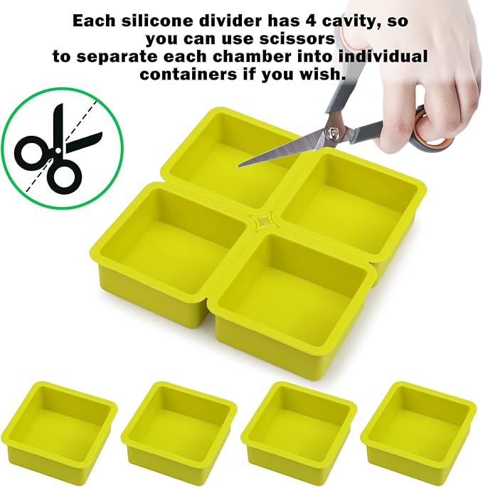 Freeze Dryer Tray Dividers Silicone - Square Freeze Dryer Accessories for Dairy, Eggs, Ice Cream, Paste Food