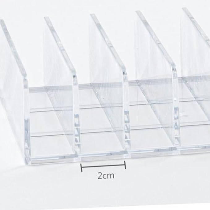 JUOPZKENN Eyeshadow Palette Makeup Organizer, Clear Plastic Makeup Palettes Organizer Divided Sections Cosmetics Stand Rack Holder For Eyeshadows Blush 7 Slots(Large)