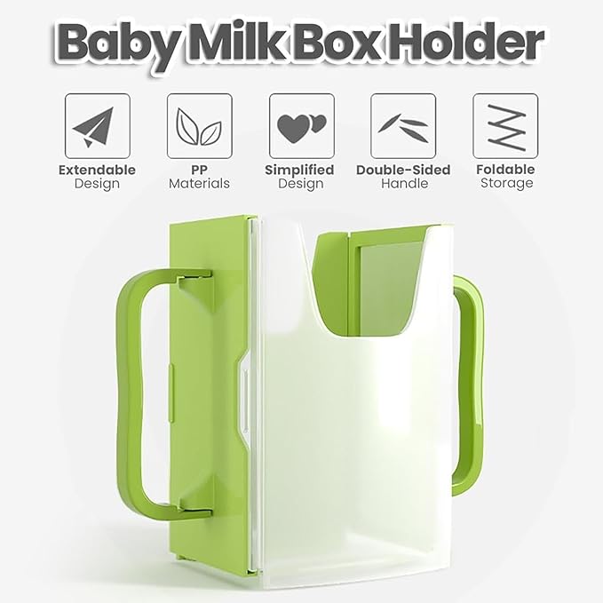 Milk Carton Holder with Handle 8x5cm Reusable Juice Box Holder No Squeeze Adjustable Food Pouch and Milk Box Rack for Kids No Spill