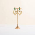 GemeShou Single Gold Earring T bar Stand, Metal earring display holder for show, Small jewelry studs hanger for Online store Photo Shoot【Gold-Cone Base Height 5.8"】