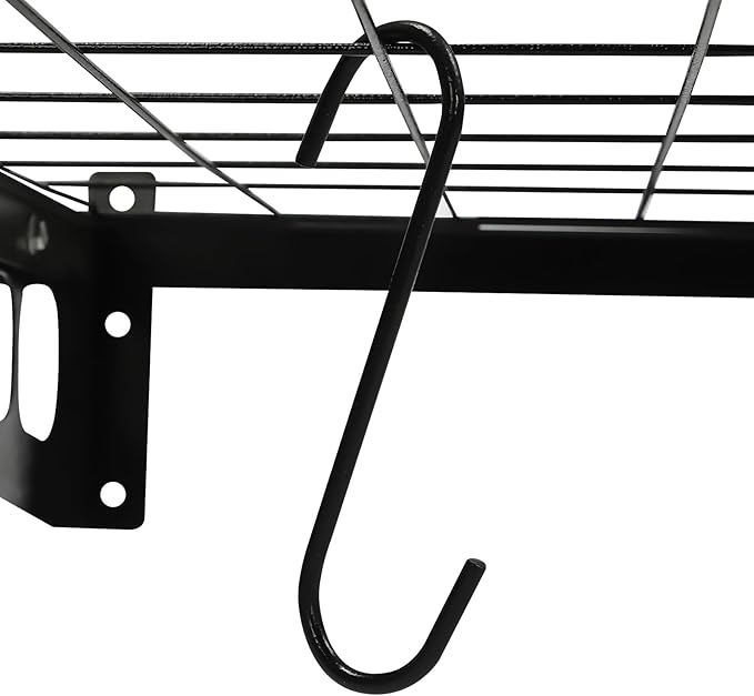 Garage Shelving Wall Mounted, 2 Pack Heavy Duty Wall Mounted Storage Shelves 440lbs Capacity, Garage Storage Rack Floating Shelves for Shop, Shed, Storage