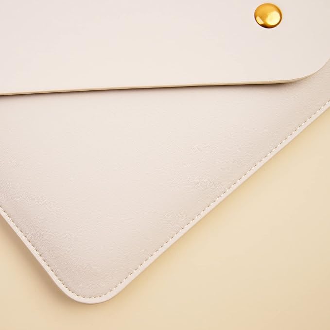 Laptop Sleeve 13 Inch Compatible with New MacBook Air 13, New MacBook Pro 13, Dell XPS 13 with Small Pouch, Mouse Pad and Cord Organizer, Color White