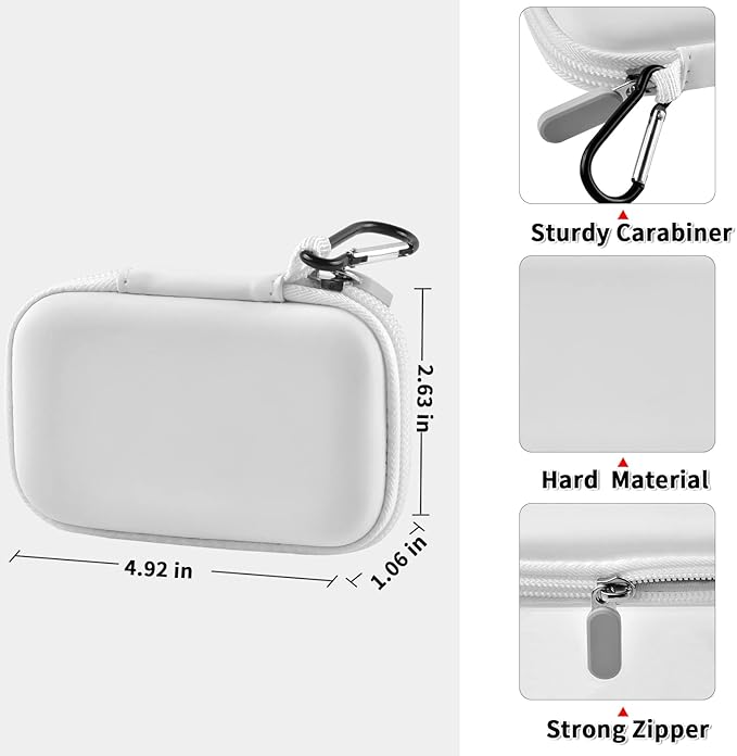 Case Compatible with SanDisk 1TB 2TB 500GB 4TB/for PRO Extreme Portable SSD, External Solid State Hard Drive Storage Holder for SDSSDE61/ SDSSDE60/ SDSSDE81/SDSSDE30/SDSSDE60 (Box Only)(White)