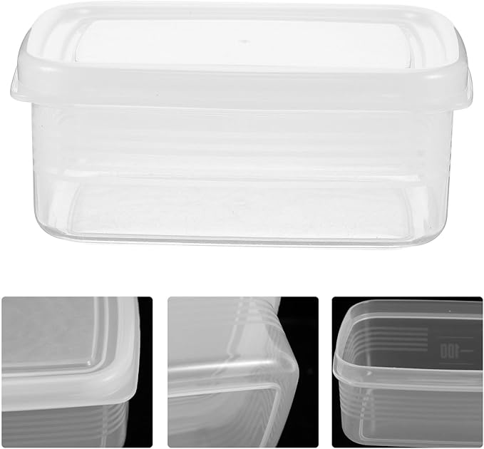 Wakauto 6pcs Small Refrigerator Organizer Bins Food Storage Containers for Fridge Produce Saver Boxes Multipurpose Preservation for Dough Meat Vegetables Kitchen Organization