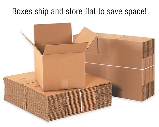 Aviditi BINBIN49 Corrugated Open Top Bin Box, 9" Length x 4" Width x 4-1/2" Height, Oyster White (Case of 50)
