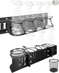 2 Pack E-Track Spray Bottle Holder, Heavy Duty Spray Can Rack for Enclosed Trailer, Wall Mount Bottle Organizer 7-Bottle Capacity with Tool Organizer, E Track Accessories