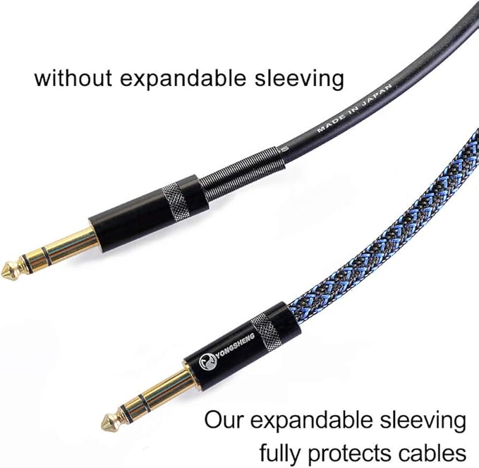 25ft - 1/2 inch PET Expandable Braided Sleeving – BlackBlue – Alex Tech Braided Cable Sleeve