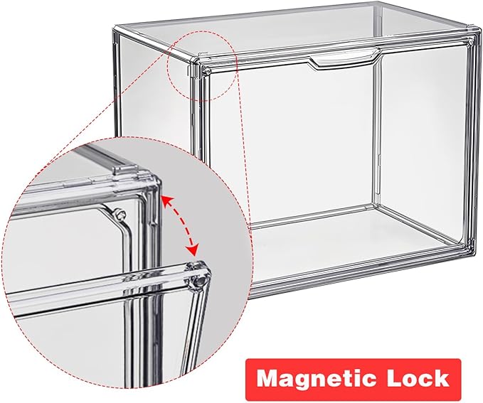 Clear Stackable Plastic Storage Bins with Lids, Large Gray Organizer Containers for Home, Kitchen & Closet Organization