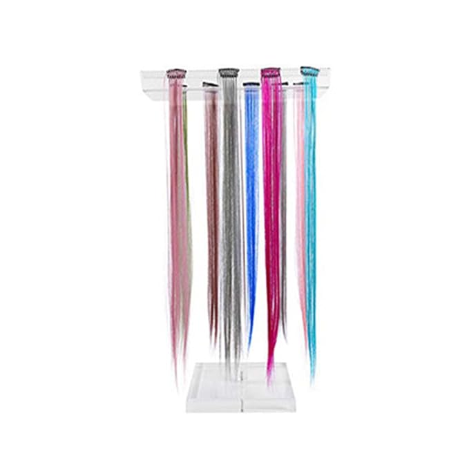 ANGGREK Acrylic Hair Extension Stand, Transparent Sectioning Display Hair Extension Holder for Salon Home