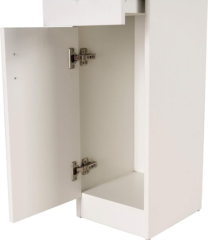 BarberPub Locking Wall Mount Hair Styling Barber Station with Drawer Storage Beauty Salon Spa Equipment 3036-1 (White)