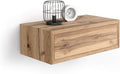 Mobili Fiver, Riccardo Floating nightstand, Rustic Oak, Made in Italy