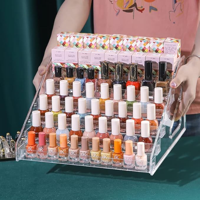 Nail Polish Organizer - Sunglasses Organizer - Clear Eyeglasses Display - Eyeglasses Storage - Essential Oils Holder(6 layer)