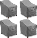 Vailge Patio Chair Covers, Lounge Deep Seat Cover, Heavy Duty and Waterproof Outdoor Lawn Patio Furniture Covers (4 Pack - Large, Grey)