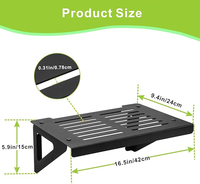 Pressure Washer Shelf Wall Mount, Electric Pressure Washer Bracket Shelf Power Washer Storage Rack for Garages Workshops Sheds, Black