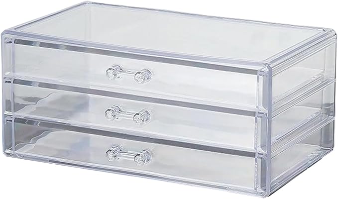 Space Saving Acrylic Cosmetic Storage Drawers Multi Drawers Acrylic Organizer Modern Jewelry Organizer for Organizing Cosmetics and Jewelry