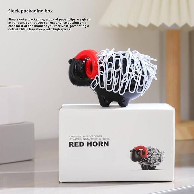 Running Ostrich Magnetic Paper Clip Holder and Jewelry Storage Organizer, for Paperclips, Staples, Push Pins, Hairclips, Decorative Desk Accessory for Home Office (Pink)