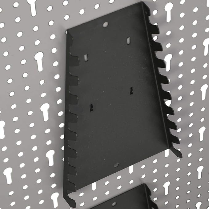 Wall-Mounted Peg Boards 4-Pack 15.7"x22.8" Steel with Versatile Holes for Workshop Organization,145352,Gray